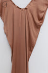 BASERANGE 24 Autumn/Winter Satin Dress Portugal BAS-DRMAX-SS-WI24-ZONG Emerald Brown